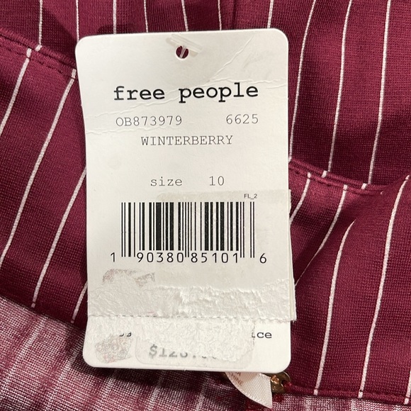 FREE PEOPLE Mari Ponte Knit Flare Casual Trouser Pants Winterberry Size 10 NWT - Picture 11 of 16